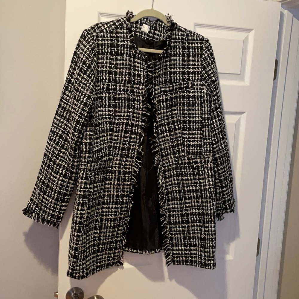 Black and white women’s blazer
